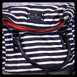 Kate Spade ♠️ Real Black & White Striped Handbag